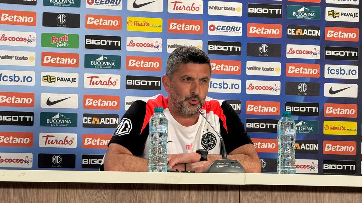 Marius Baciu la prima conferință la FCSB