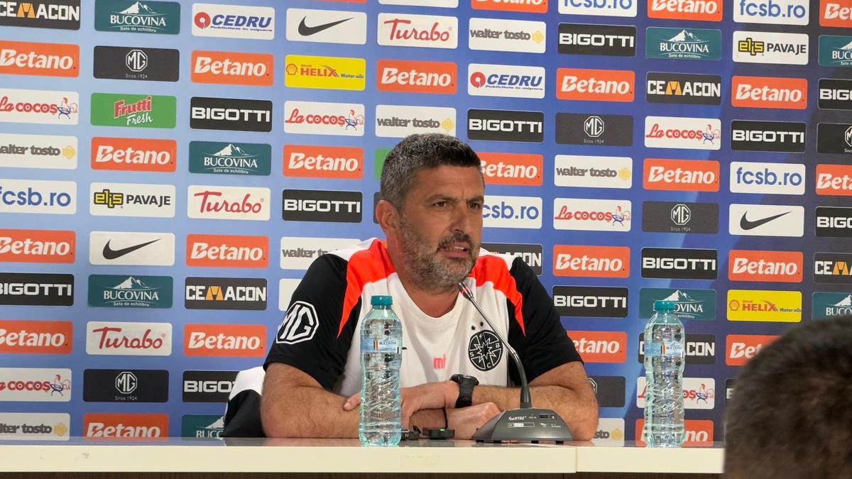 Marius Baciu la prima conferință la FCSB