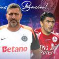Imaginea cu care a fost prezentat Marius Baciu ca antrenor la FCSB