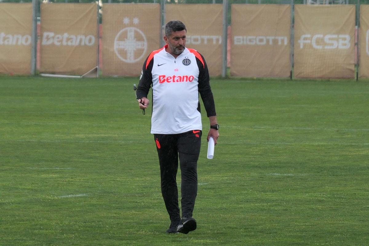 Ploaie torențială la primul antrenament al lui Marius Baciu la FCSB: ce s-a întâmplat la Berceni