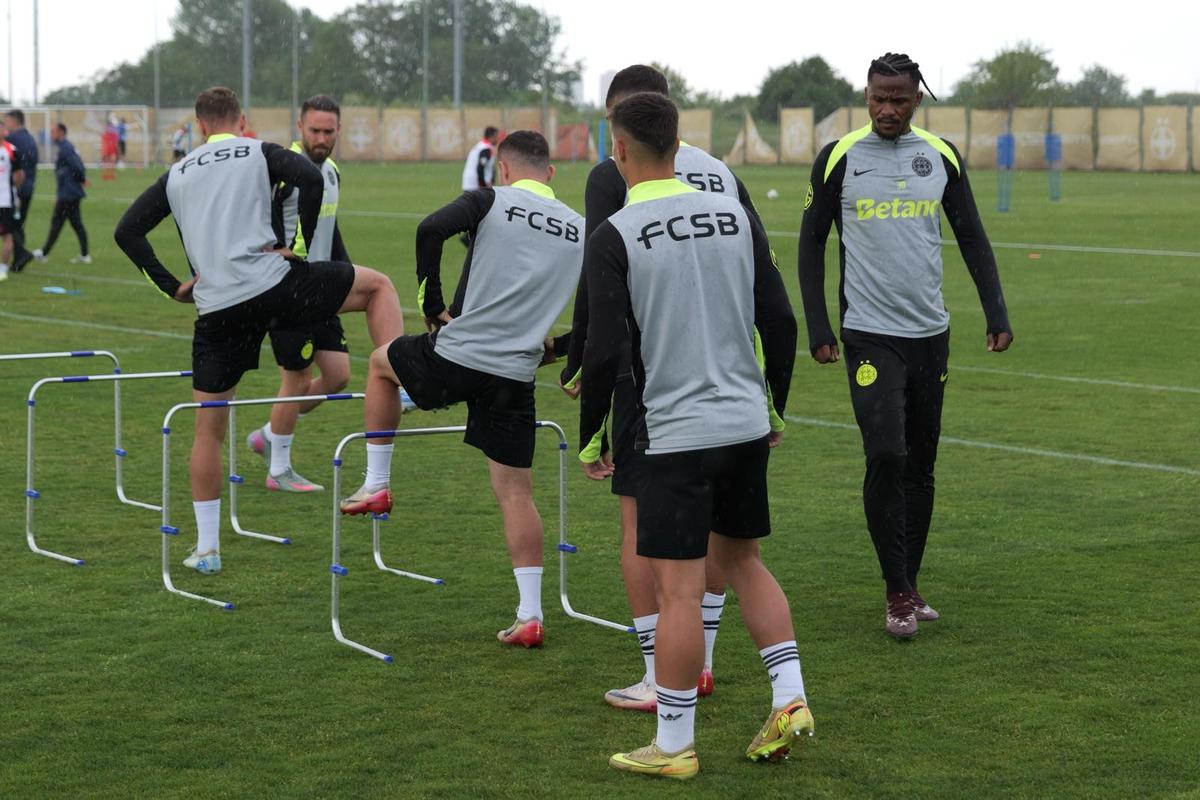 Ploaie torențială la primul antrenament al lui Marius Baciu la FCSB: ce s-a întâmplat la Berceni
