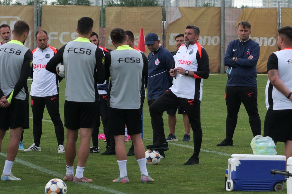 Ploaie torențială la primul antrenament al lui Marius Baciu la FCSB: ce s-a întâmplat la Berceni
