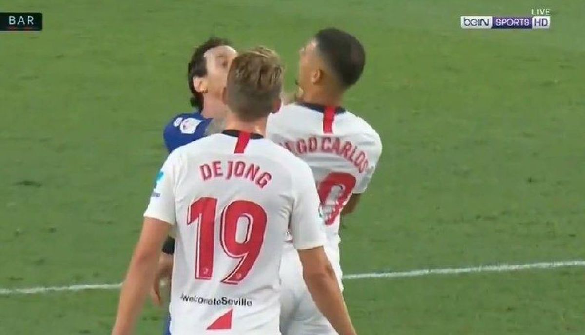 Sevilla - Barcelona 0-0 » Leo Messi și-a pierdut cumpătul pe teren și a îmbrâncit un adversar