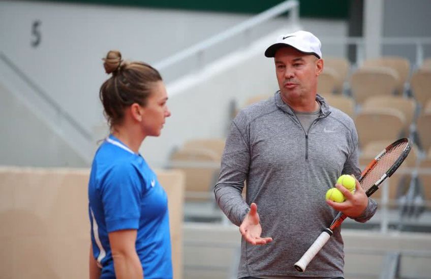 Simona Halep și Daniel Dobre la Roland Garros în 2019