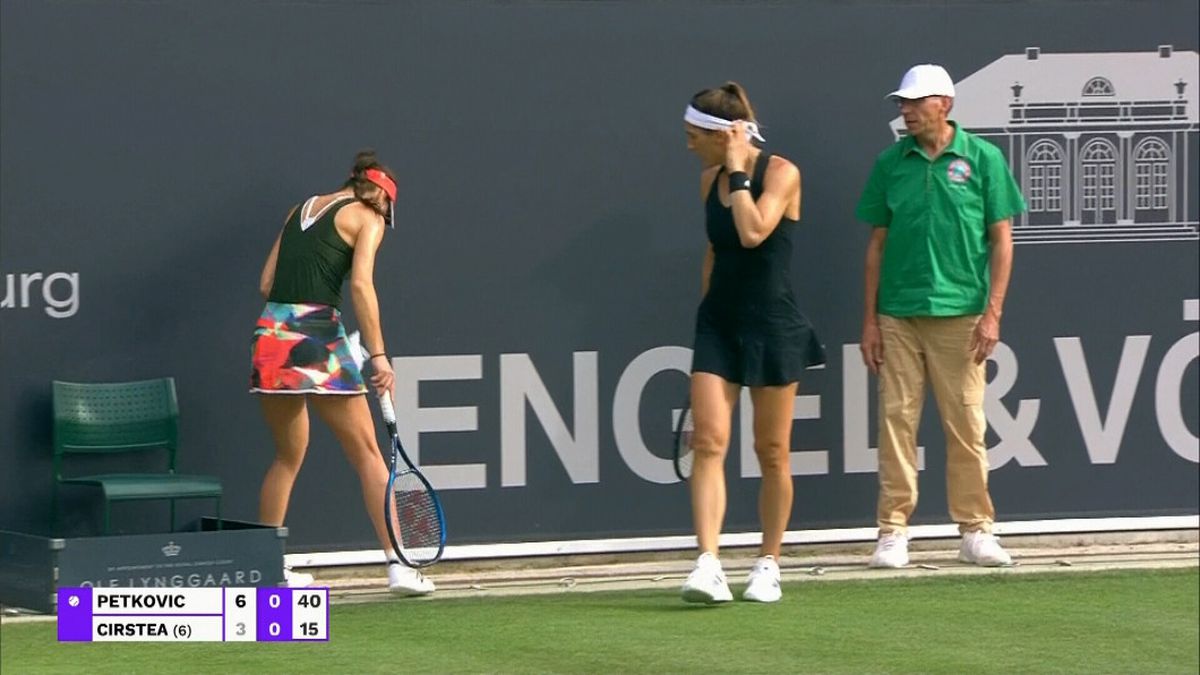 Sorana Cîrstea, lovitură în meciul cu Andrea Petkovic / FOTO: Captură @Digi Sport 2