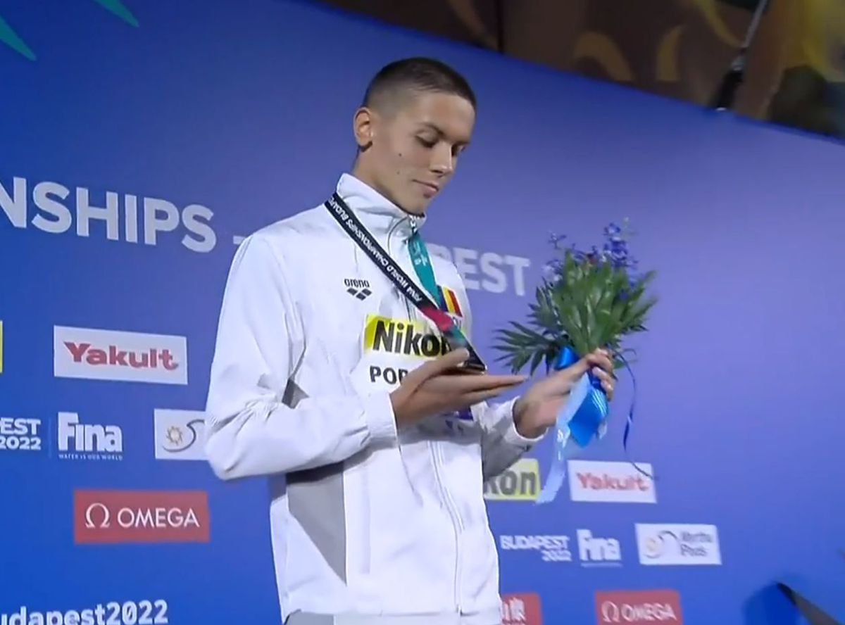 David Popovici e REGELE ABSOLUT al natației: campion mondial în proba de 200 de metri liber! Al 4-lea timp din ISTORIE