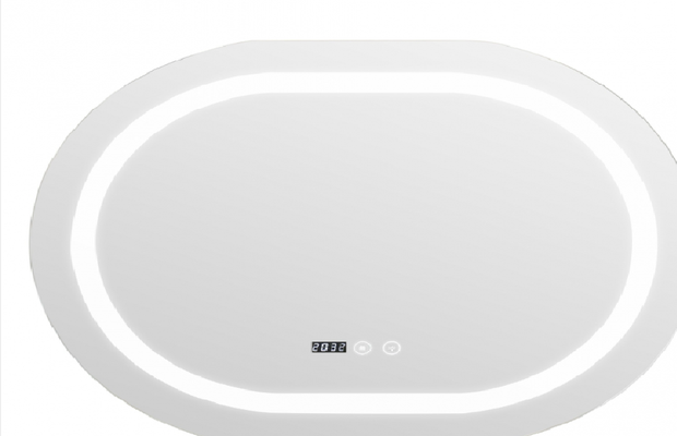 Oglinda de baie, placata cu argint, cu functie de dezaburire si termometru digital: trebuie sa o ai