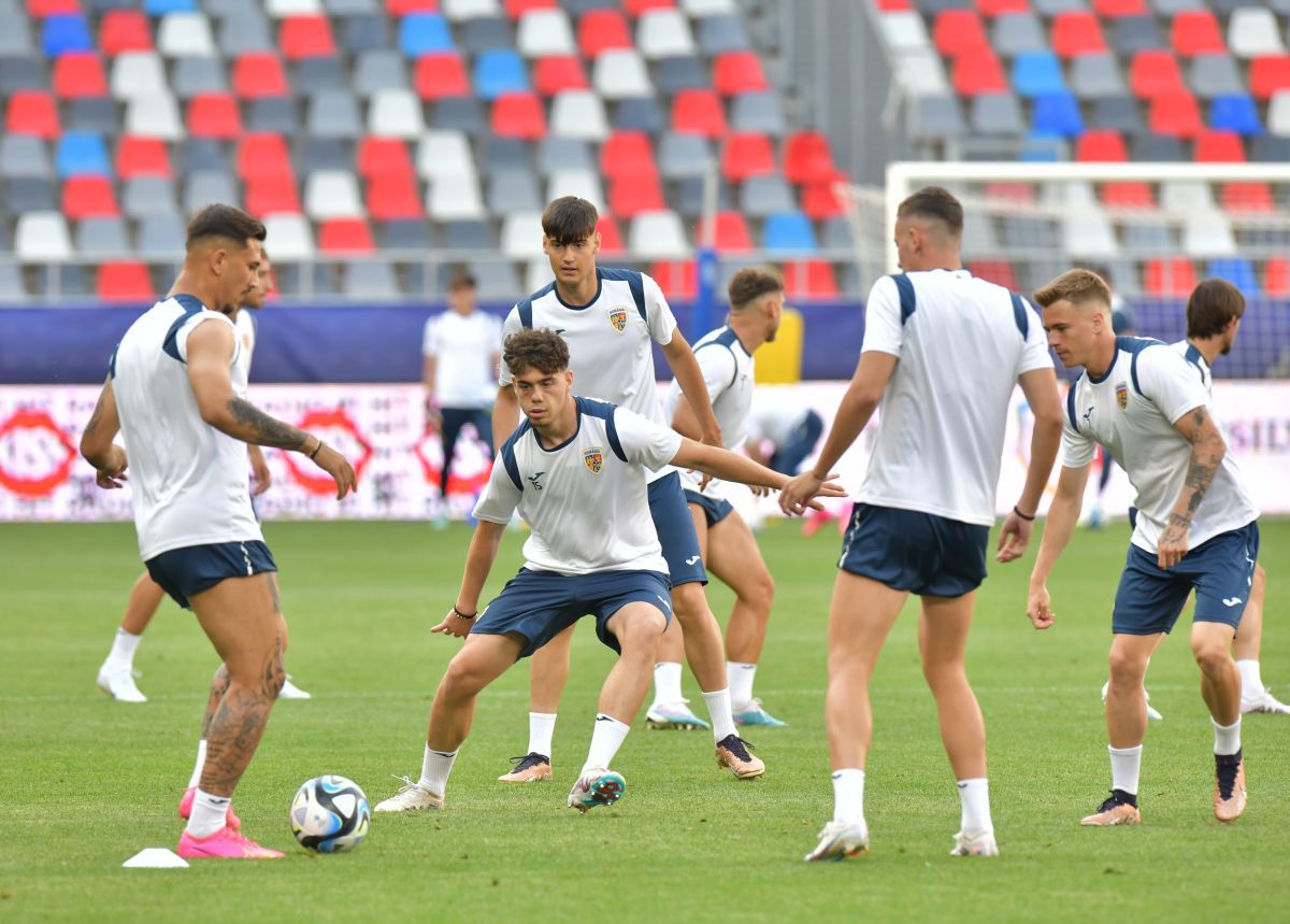 Antrenament România U21 înaintea meciului cu Spania U21