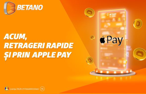 Pe Betano poți retrage câștigurile tale prin Apple Pay