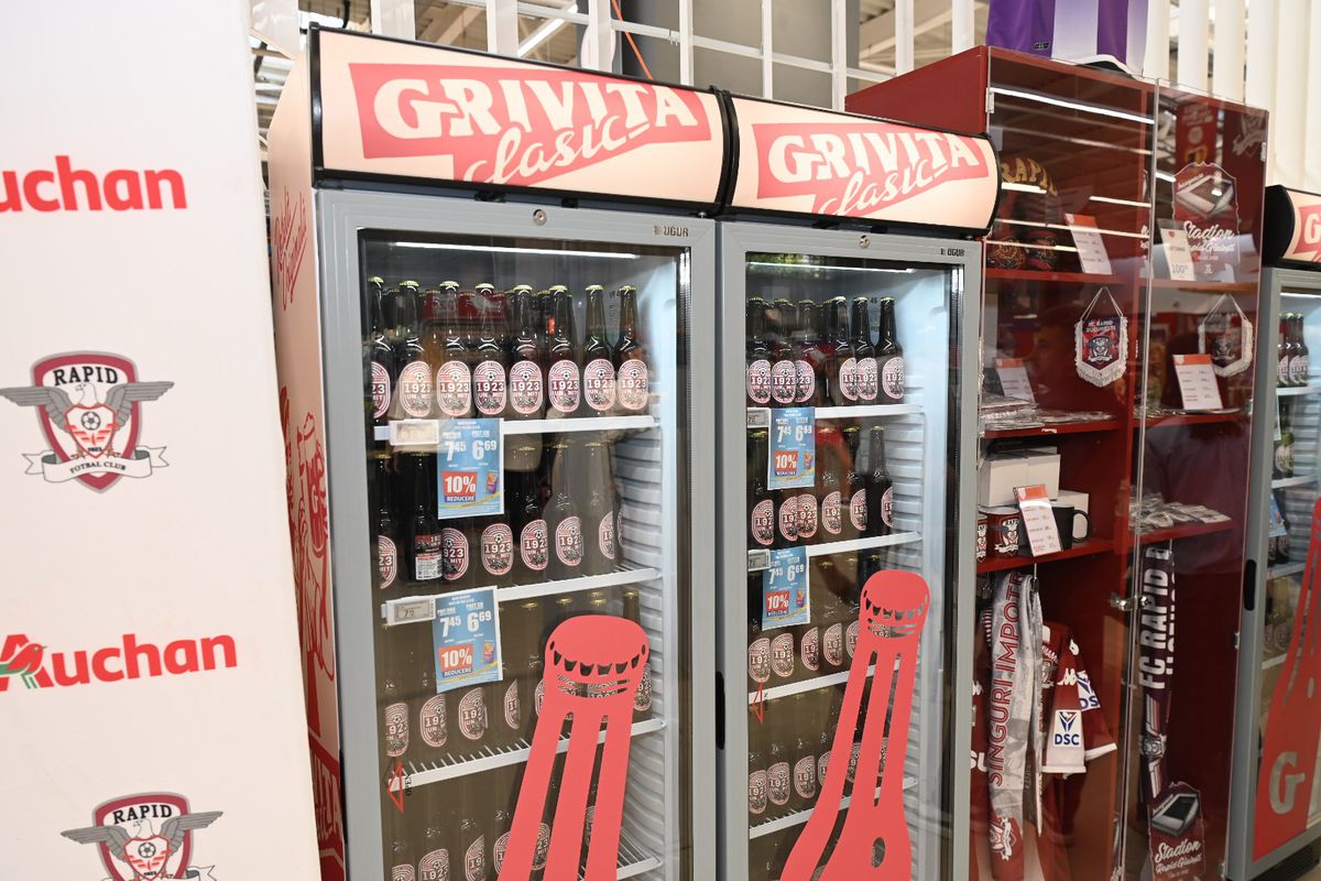 Noua bere a FC Rapid, disponibilă în premieră în rețeaua Auchan