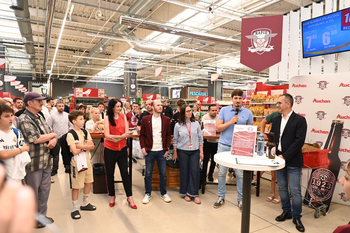 Noua bere a FC Rapid, disponibilă în premieră în rețeaua Auchan