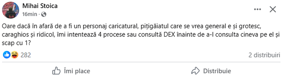Florin Talpan îl dă în judecată pe Mihai Stoica, oficialul FCSB îl jignește: „Pițigăiatul e și grotesc, caraghios și ridicol”
