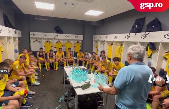 Mircea Lucescu a intrat în vestiarul naționalei U19 și s-a lăsat liniștea: „Să nu uitați niciodată!”