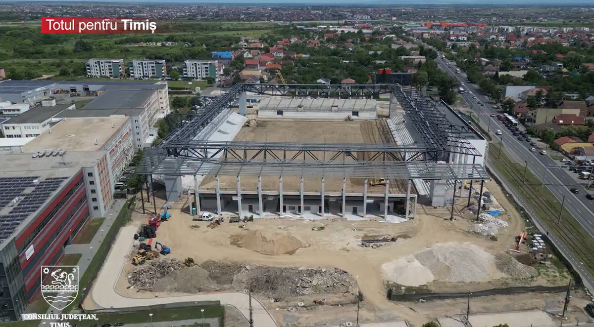 Stadiul lucrărilor la Stadionul Eroii Timișoarei - aprilie 2026