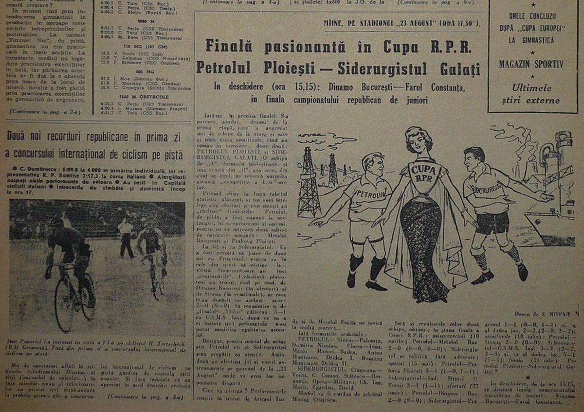 RETRO GSP. 57 de ani de la prima Cupă cucerită de Petrolul. Și de la gestul unicat făcut de ploieșteni