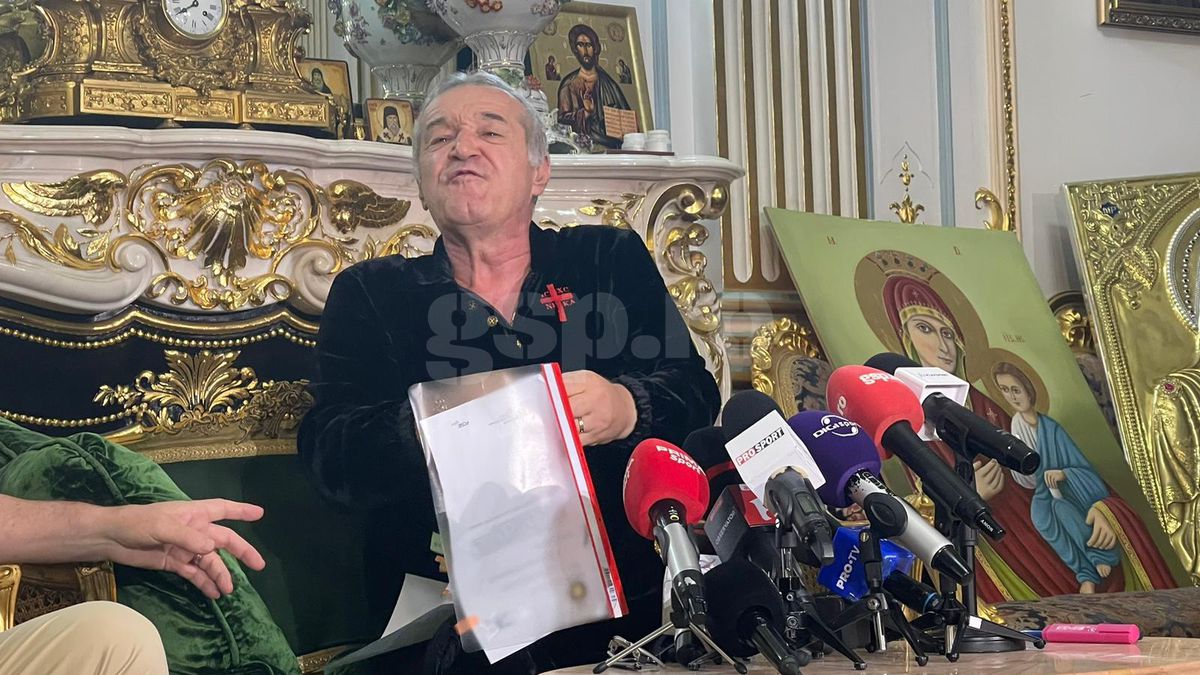 Gigi Becali a aruncat dosarul cu acte