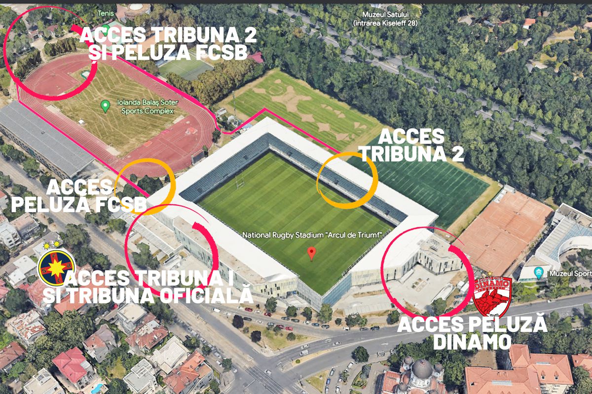 Situație incredibilă! Cum ajungi pe Arcul de Triumf la FCSB - Dinamo: toate detaliile prezentate de reporterii GSP