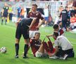 Albion Rrahmani a ieșit accidentat în Rapid - CFR Cluj 2-2. Foto: Ionuț Iordache (GSP)