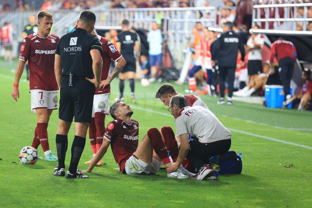 Medicii au anunțat verdictul în cazul lui Albion Rrahmani, ieșit în lacrimi de pe teren în Rapid - CFR Cluj