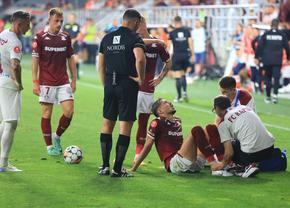 Albion Rrahmani a ieșit în lacrimi de pe teren » S-a accidentat în Rapid - CFR Cluj