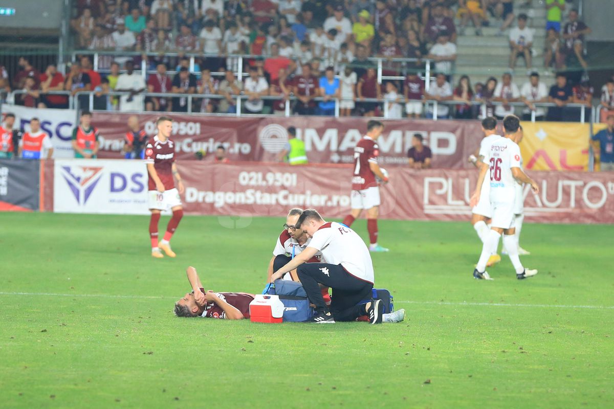 Medicii au anunțat verdictul în cazul lui Albion Rrahmani, ieșit în lacrimi de pe teren în Rapid - CFR Cluj