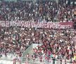 Banner-ul pe care l-au afișat rapidiștii în timpul partidei cu CFR Cluj