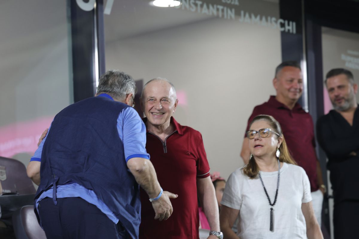 Gino Iorgulescu și Mircea Geoană, la Rapid - CFR Cluj