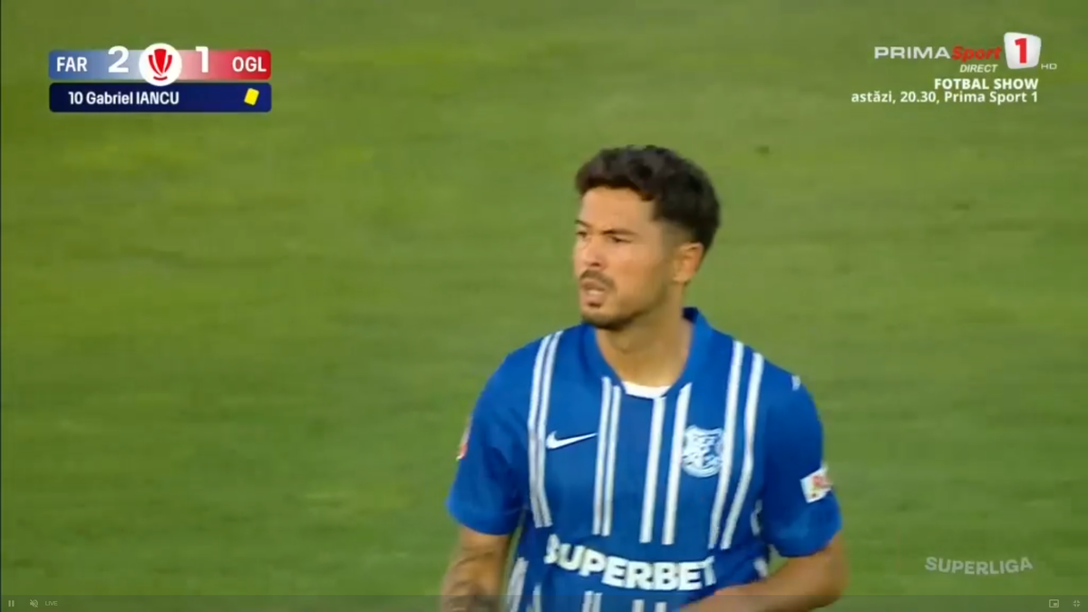 Încearcă să-și încheie cariera? Gabi Iancu, ROȘU la câteva secunde de la intrarea pe teren, după un gest inconștient