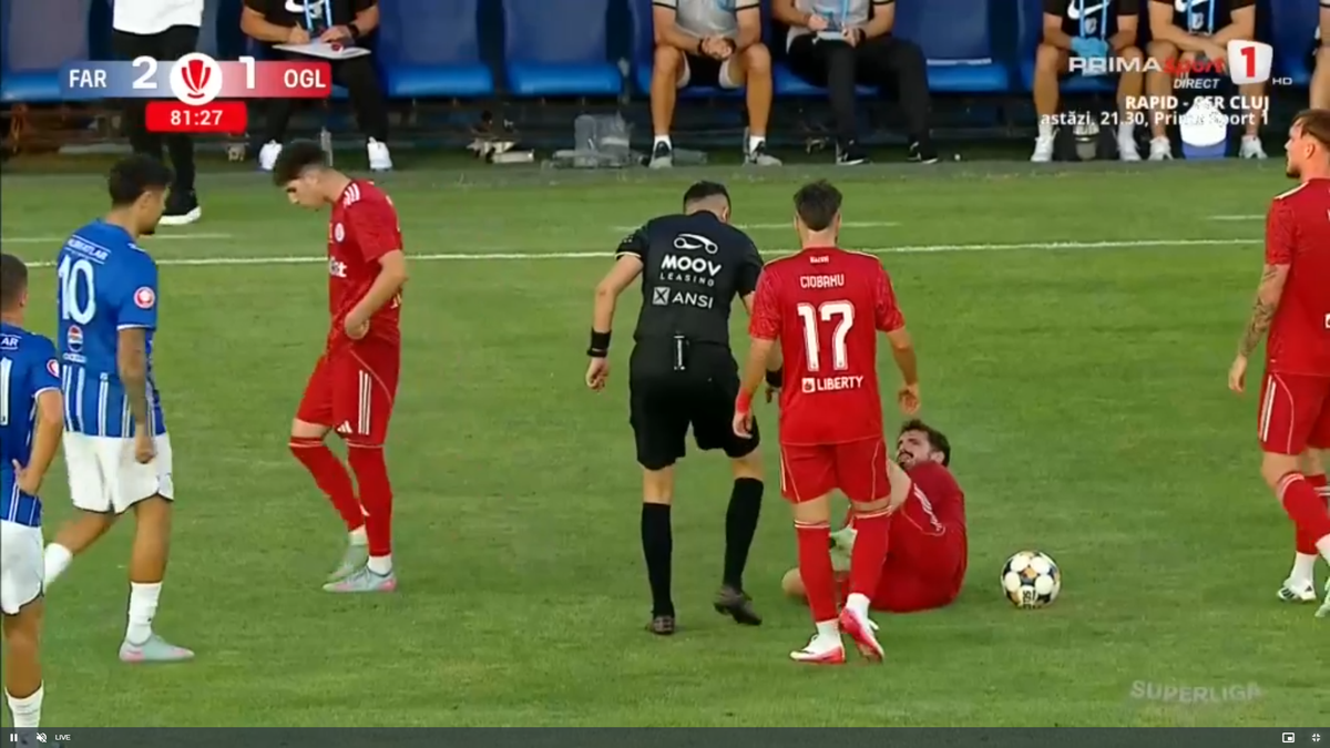 Gabi Iancu, eliminat în câteva secunde în Farul - Oțelul