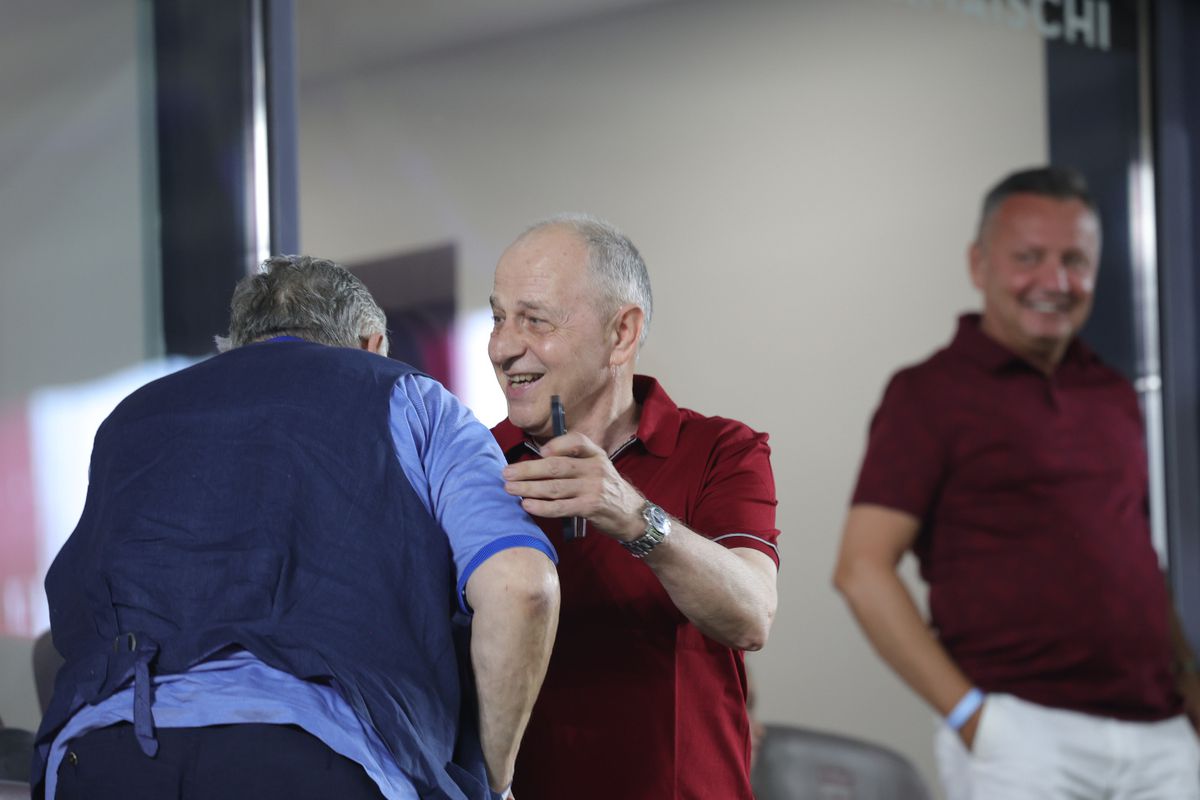 Gino Iorgulescu și Mircea Geoană, la Rapid - CFR Cluj