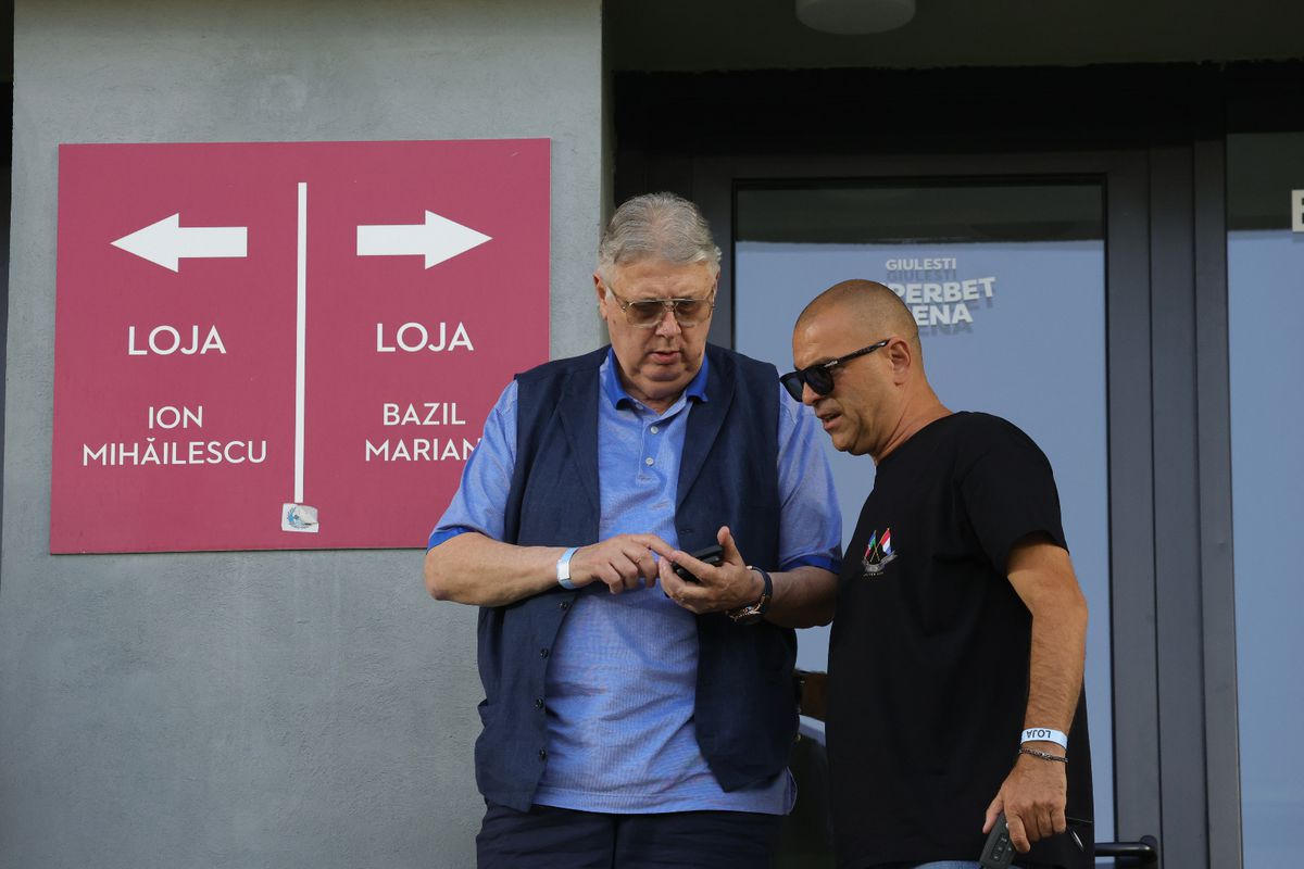 Gino Iorgulescu și Mircea Geoană, la Rapid - CFR Cluj