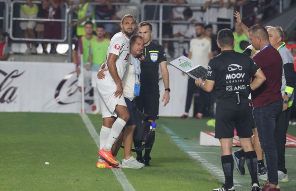 Încă o lovitură pentru Dan Petrescu » Titularul de la CFR Cluj s-a „rupt”: primul diagnostic