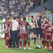 Tobias Christensen și Alex Dobre au intrat în conflict în meciul dintre Rapid și CFR Cluj. Foto: Ionuț Iordache GSP