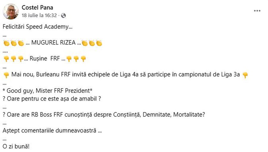 Nou scandal cu FRF » Forul lui Burleanu, atacat dur după ce a invitat mai multe echipe în campionat: „Organizație criminală!”