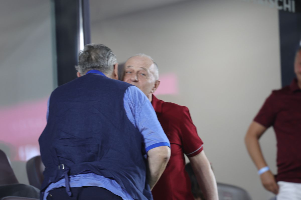 Gino Iorgulescu și Mircea Geoană, la Rapid - CFR Cluj