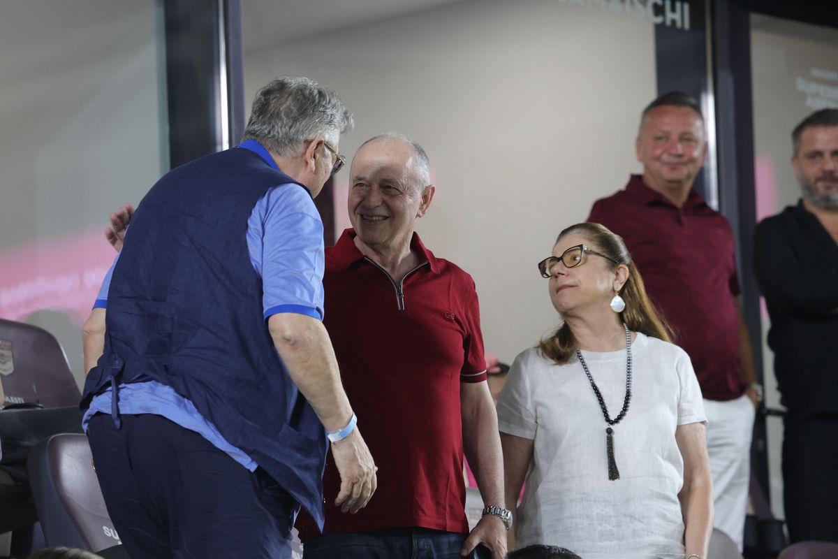 Gino Iorgulescu și Mircea Geoană, la Rapid - CFR Cluj