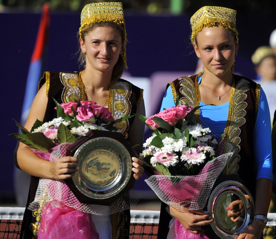 Irina Begu și Donna Vekic la Tashkent în 2012 Irina Begu, călătorie printre amintiri de la trofeele WTA cucerite, între Tashkent 2012 și Iași 2025