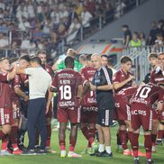 Tobias Christensen și Alex Dobre au intrat în conflict în meciul dintre Rapid și CFR Cluj. Foto: Ionuț Iordache GSP