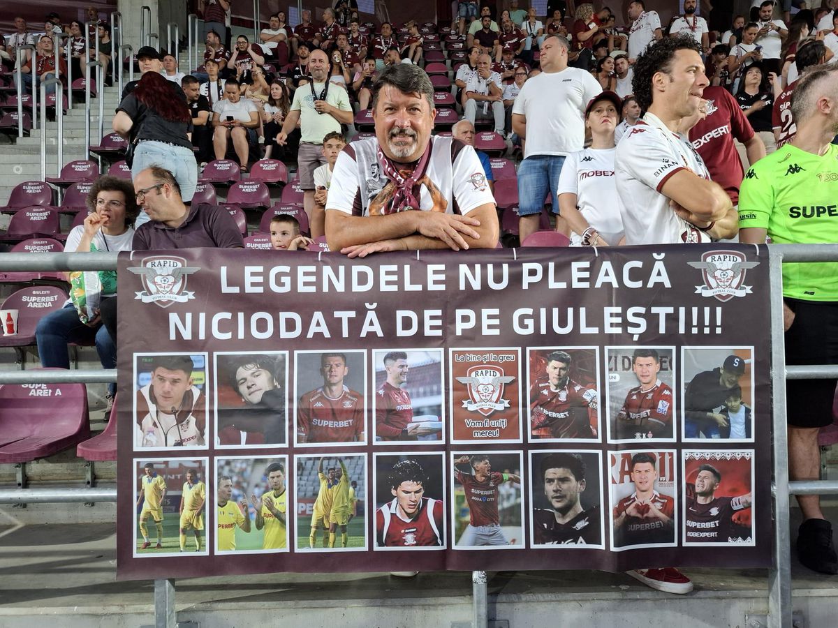 Imagini de meci de la Rapid - CFR Cluj