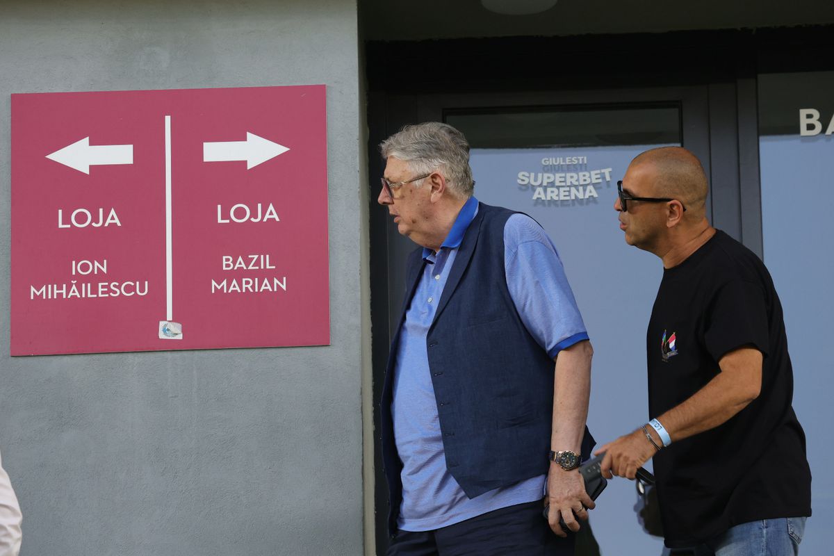 Gino Iorgulescu și Mircea Geoană, la Rapid - CFR Cluj