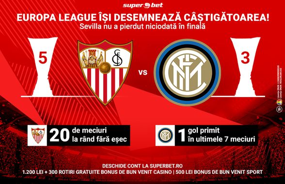 Super meci în finala Europa League! Sevilla și Inter, pregătite să facă spectacol la Koln