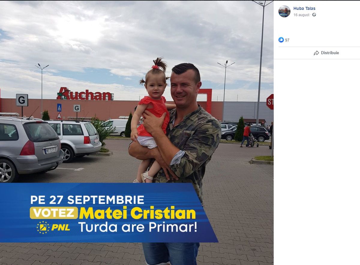 FOTO Jucătorii de la Potaissa Turda, campanie pentru candidatul PNL la primărie