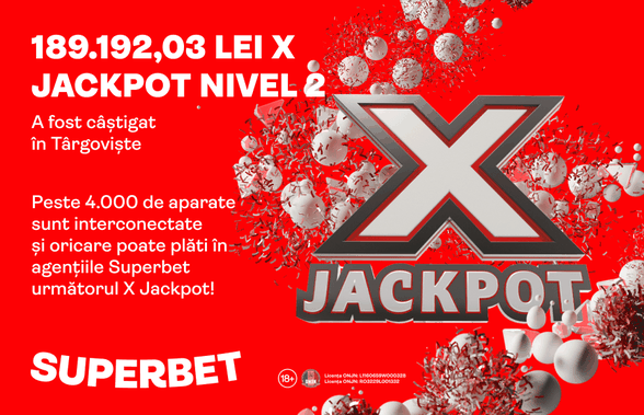 SuperCâștig la X Jackpot Nivelul 2: 189.192 de lei acordați în Târgoviște!