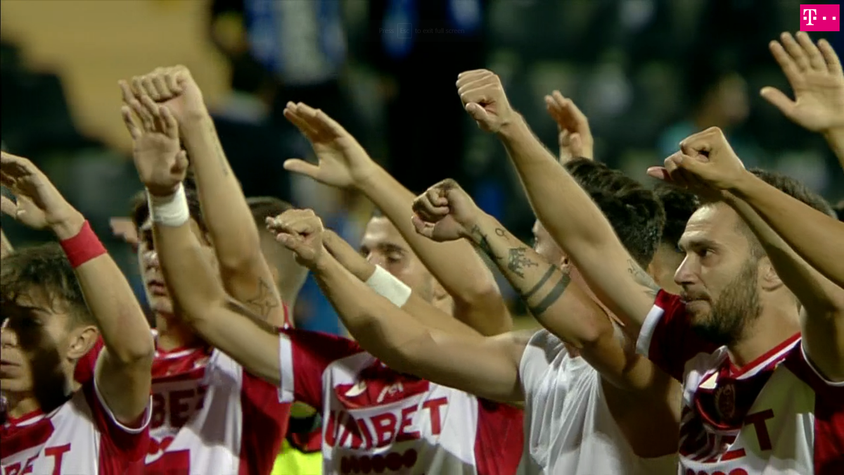 FOTO Farul - Dinamo, dinamoviștii la galerie, la final