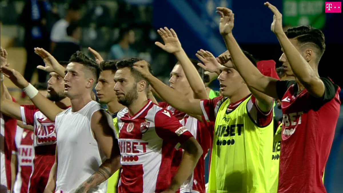 FOTO Farul - Dinamo, dinamoviștii la galerie, la final