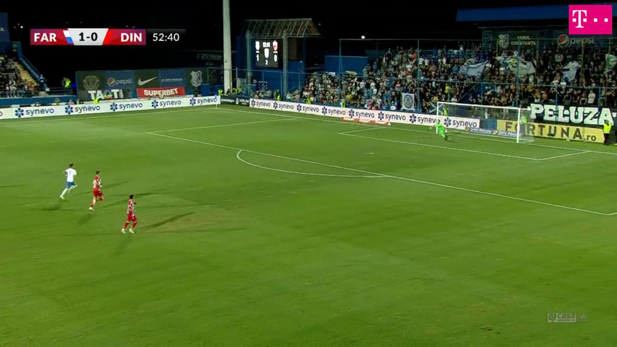 Gol de la 55 de metri în Farul - Dinamo! Eroarea care a făcut posibilă reușita