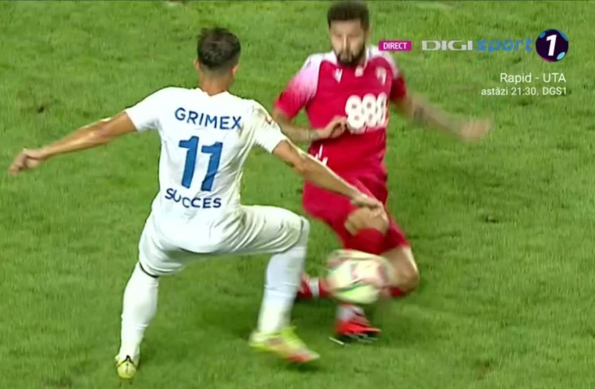 Stupoare în studio după o fază șocantă din Viitorul Tg. Jiu - Dinamo: „Putea să-l scoată din fotbal!”