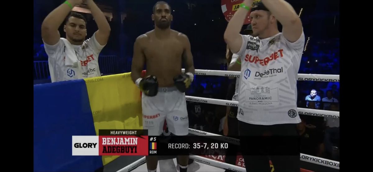 Sadic! Benny Adegbuyi, făcut KO de Jamal Ben Saddik, în main event-ul galei Glory Kickboxing 81