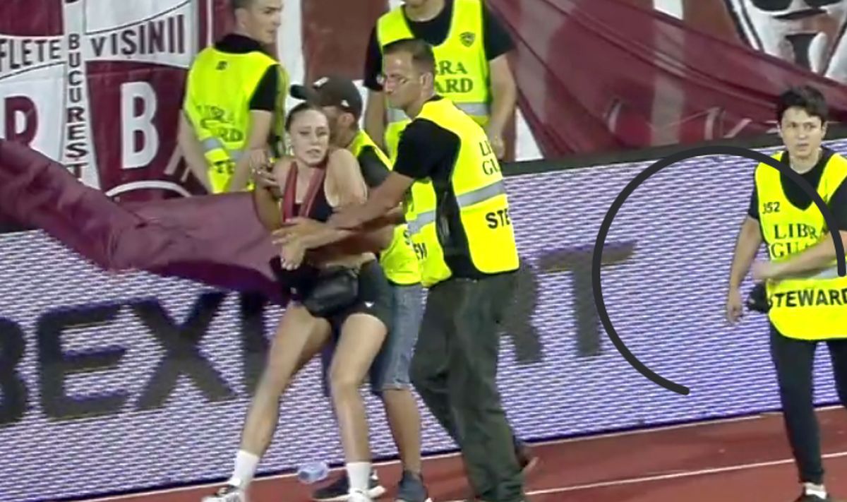 FOTO Rapid - UTA, suporteri pe teren la final 20.08.2022