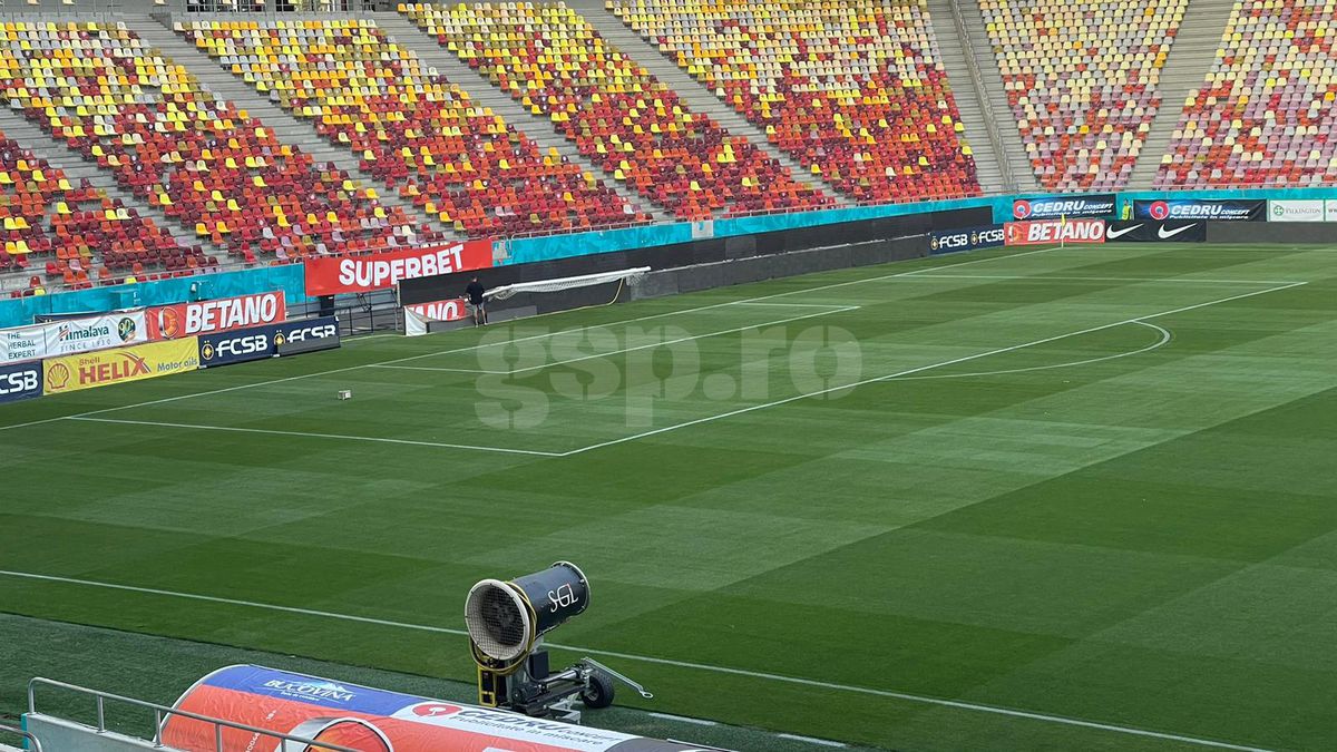 Gazon Arena Națională înainte de FCSB - Poli Iași